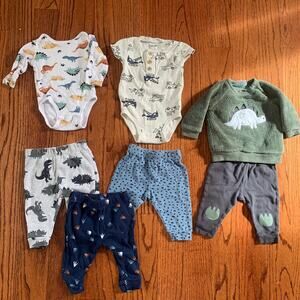 Pekkle Boys 3 & 6 month Dinosaur Clothing Lot